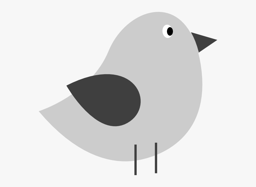 Bird Clip Art - Bird Clipart Png Cute Black, Transparent Png