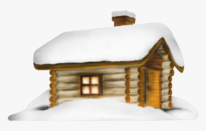 Winter House Transparent Png - Clipart House In Snow, Png Download