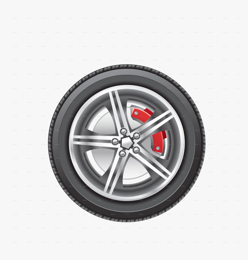 Flat Tire Clipart Black And White, HD Png Download