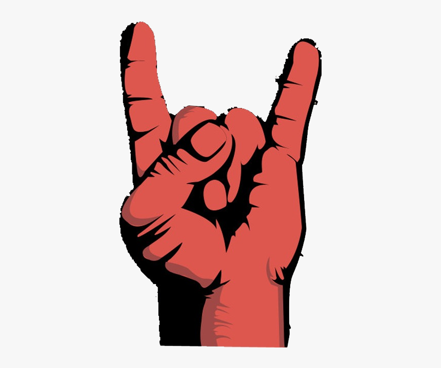 Rock Music Png - Rock Hand Sign Png, Transparent Png