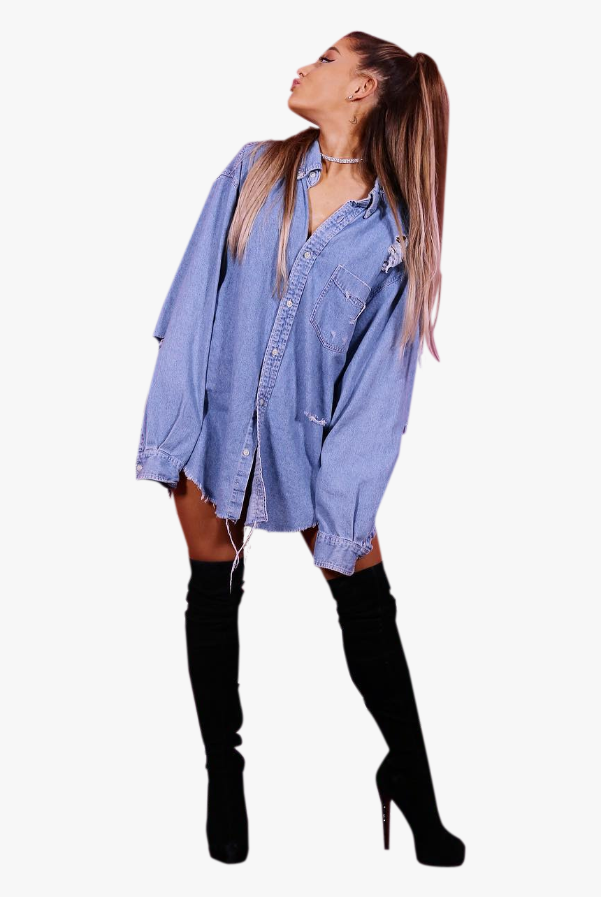 Ariana Grande Clipart Blue - Ariana Grande Black Thigh Highs, HD Png Download