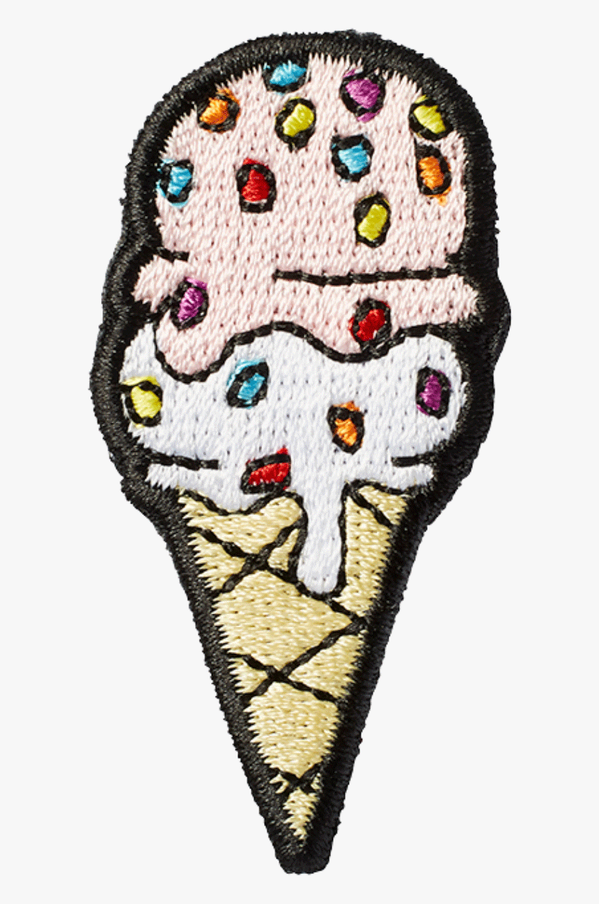 Ice Cream Scoop Sticker Patch - Icecream Patch Png, Transparent Png