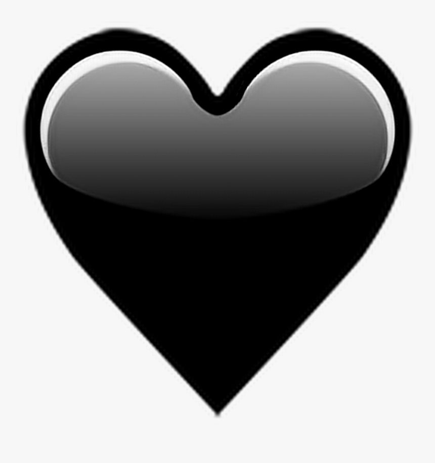 #hear #love #png #black #followme #followback #emoji - Black Heart Emoji Whatsapp, Transparent Png