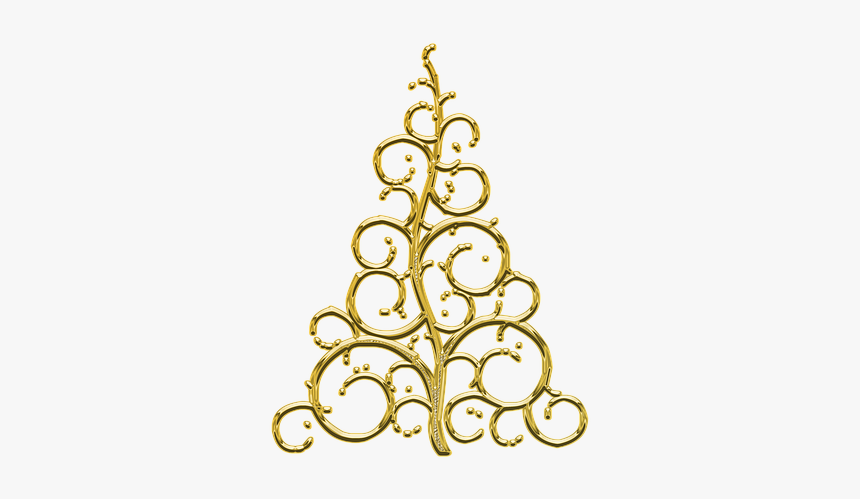 Decor, Element, Golden, Transparent Background - Christmas Ornaments With Transparent Background, HD Png Download