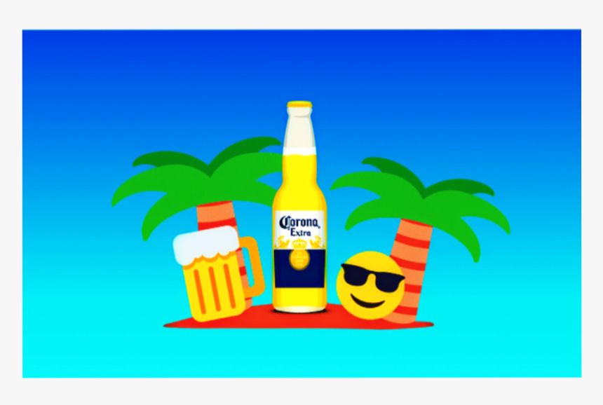 #corona #beach #emoji #relax #summertime #picsart #freetoedit - Corona, HD Png Download