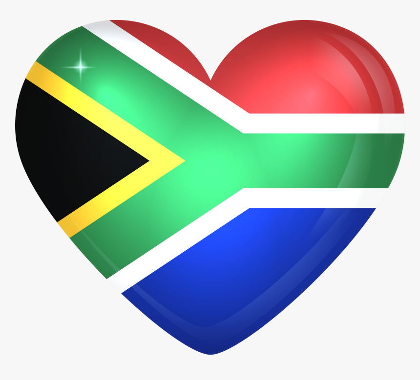 South African Flag Heart Png, Transparent Png