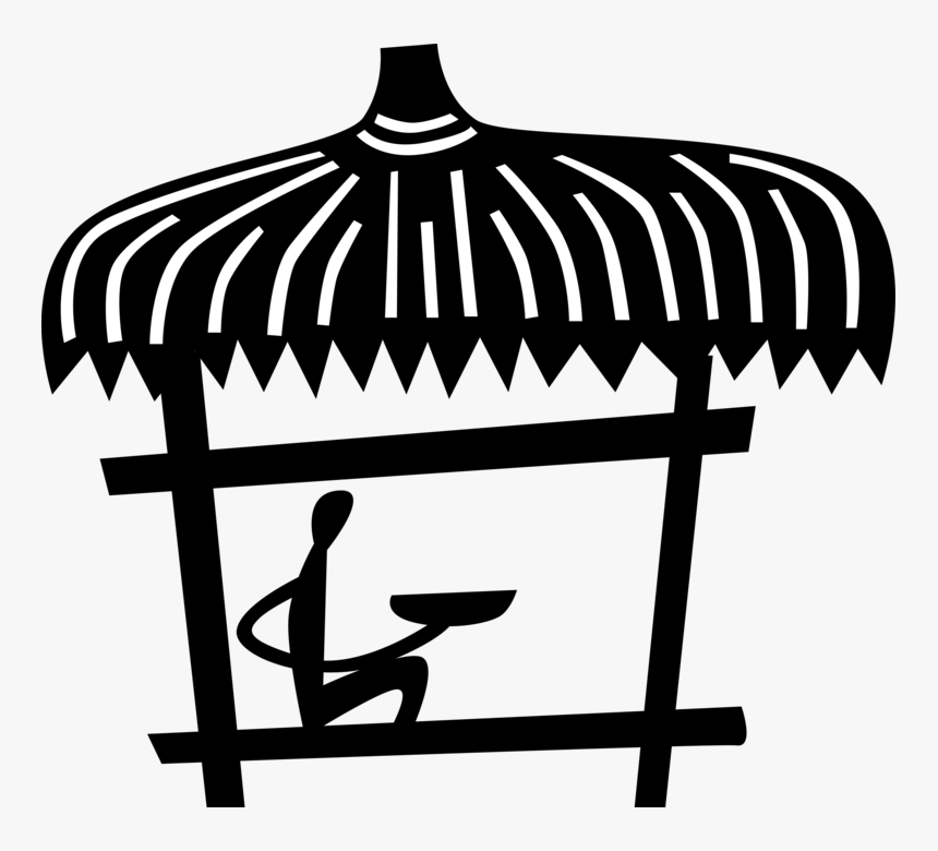 Vector Illustration Of Traditional African Grass Hut - African Hut Vector Png, Transparent Png