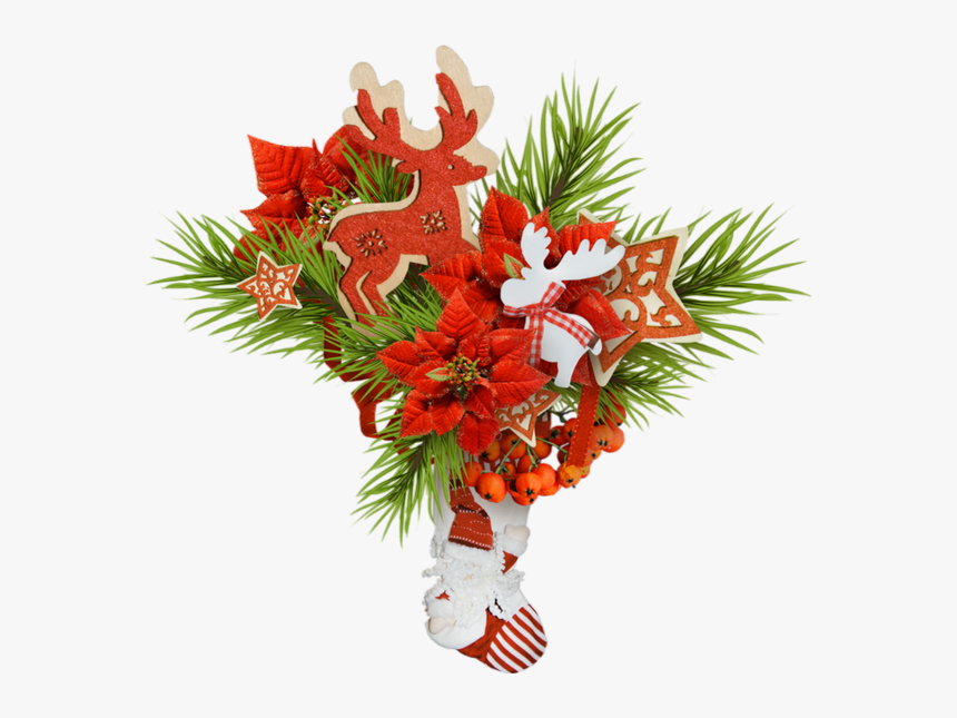 Cluster De Noël, Tube Png Décor / Christmas Scrapbook - Bouquet, Transparent Png