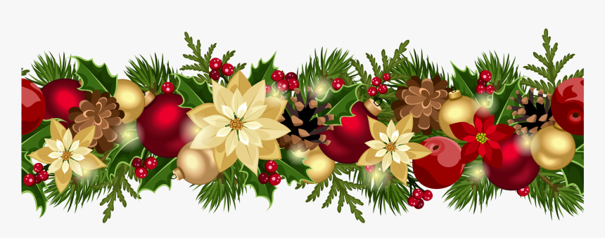 Christmas Decorations Png Free Download - Border Christmas Vector, Transparent Png