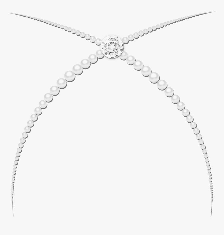 Pearl Decor With Diamond Png Clipart Image - Chain, Transparent Png