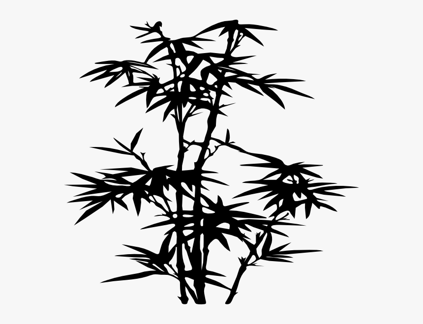 Bamboo Decor 2 Svg Clip Arts - Bamboo Leaves Silhouette Png, Transparent Png