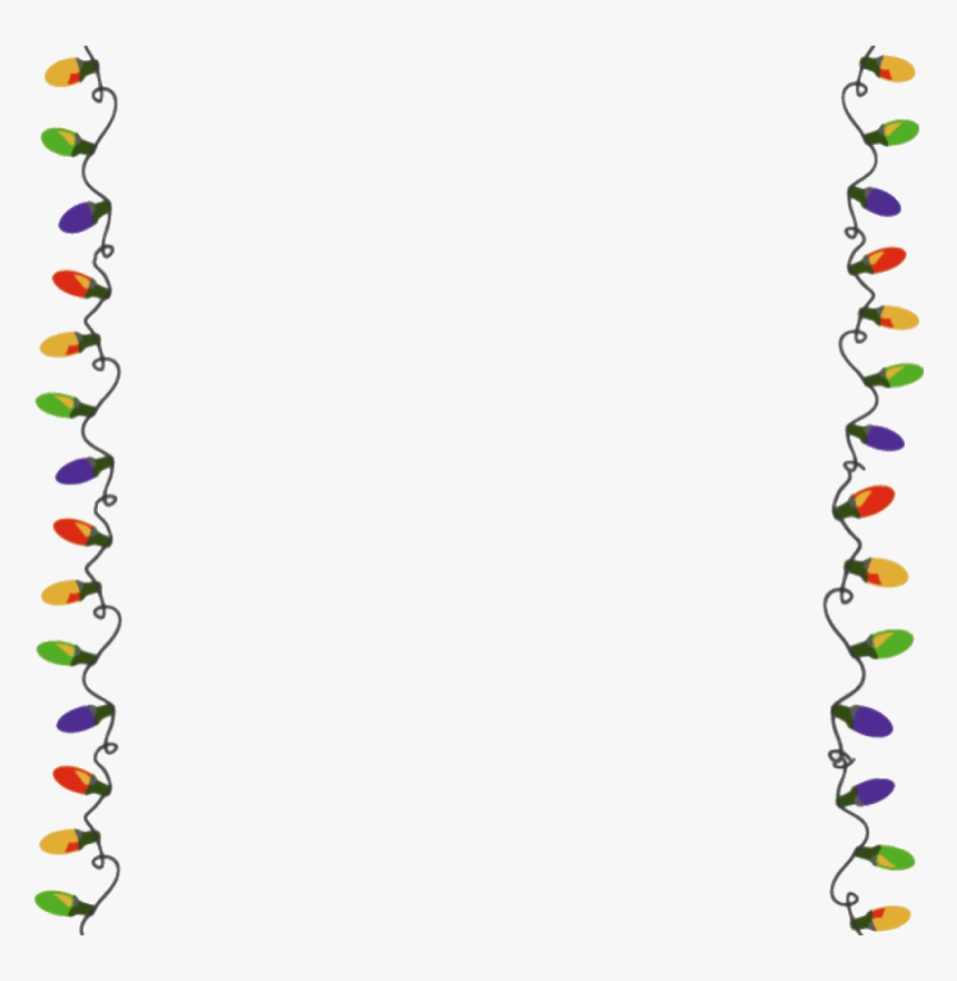 Christmas Lights Holiday Border Clip Art Free Cliparts - Christmas Lights Border Clipart, HD Png Download