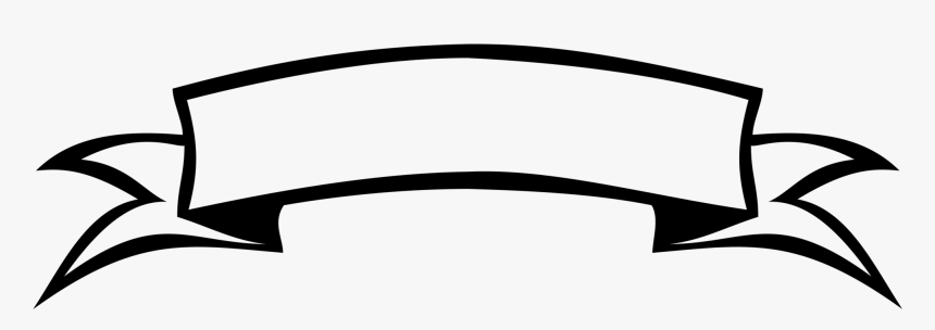Ribbon Black And White Banner Clip Art - Transparent Background Banner Png, Png Download