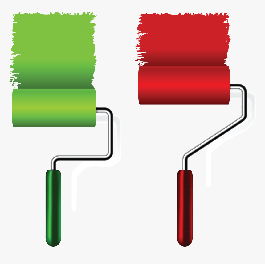 Clipart Rainbow Brush Stroke - Paint Brush Roller Png, Transparent Png