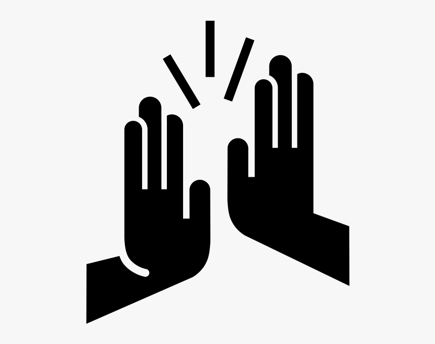 Clip Art Computer Icons Clip Art - Hand High Five Silhouette, HD Png Download