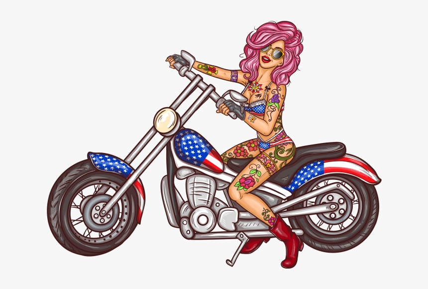 Pop Art Biker Girl Png Image Free Download Searchpng - Transparent Pop Art Girls, Png Download