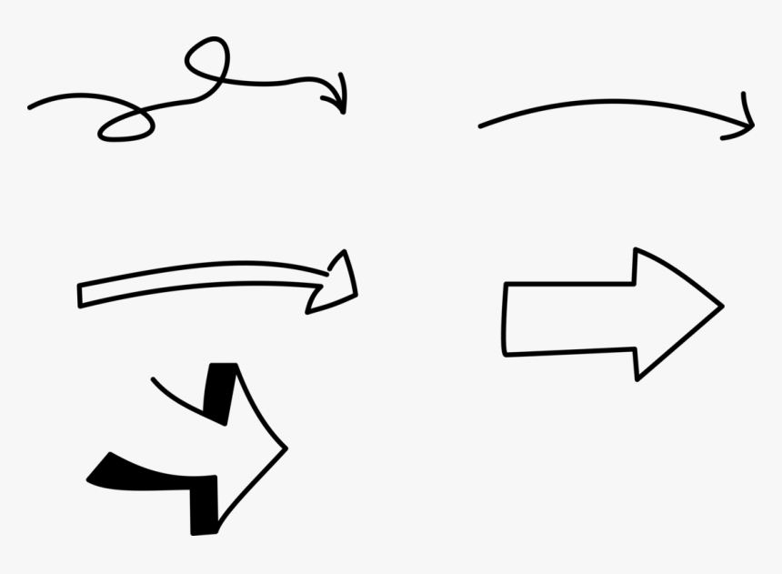 Hand Drawn Arrow Clipart - Png Flèche Clipart, Transparent Png