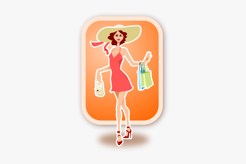 Shopping Woman Vector Image - Wish My Ex Would Look Down, HD Png Download