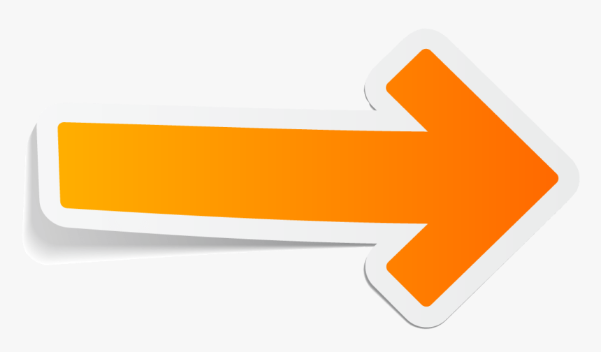 Sticker Orange Arrow - Arrow Png, Transparent Png