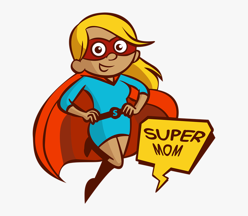 Mom, Vector, Figure, Super Mom, Png, Girl, Woman - Super Mom Clip Art, Transparent Png