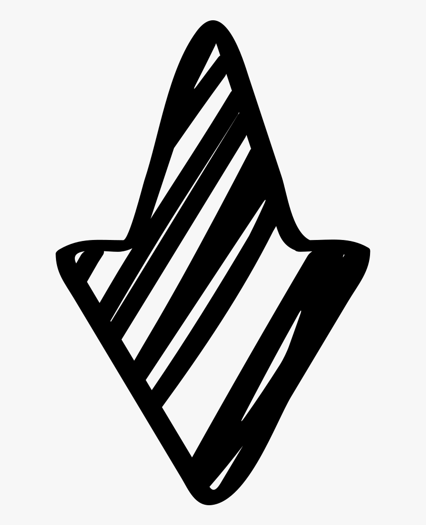 Sketched Arrow Pointing Down - 箭頭 下, HD Png Download