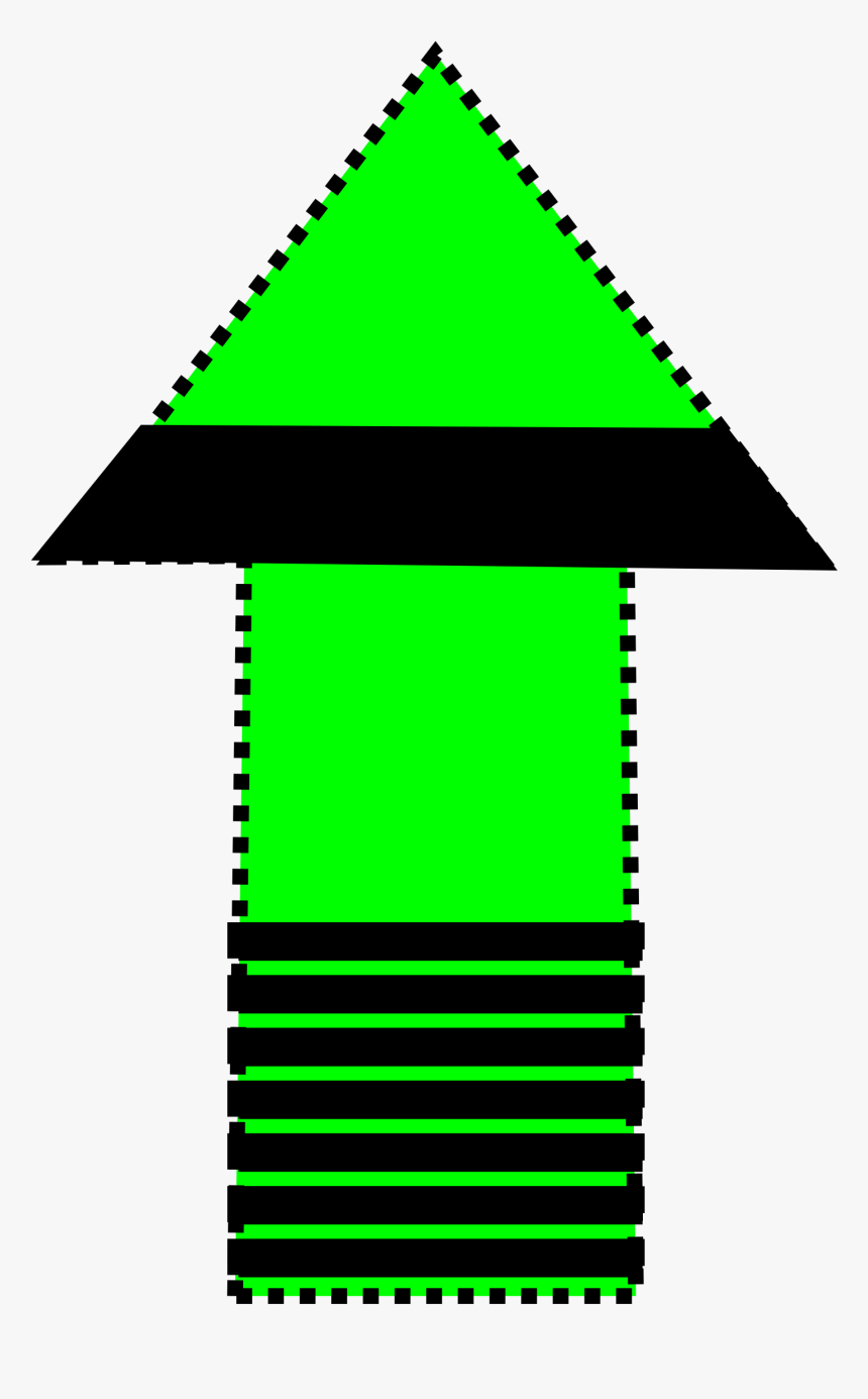 Green And Black Arrow Clip Arts - Triangle, HD Png Download