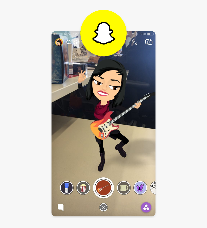 3d Bitmoji World Lenses - Cartoon, HD Png Download