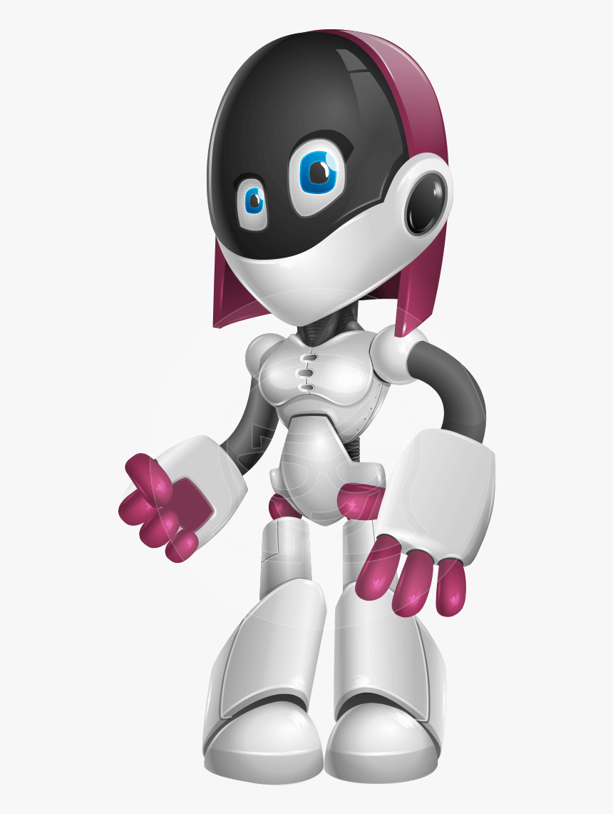 Digitally Intelligent Vector Graphic Android - Robot Girl Cartoon Png, Transparent Png