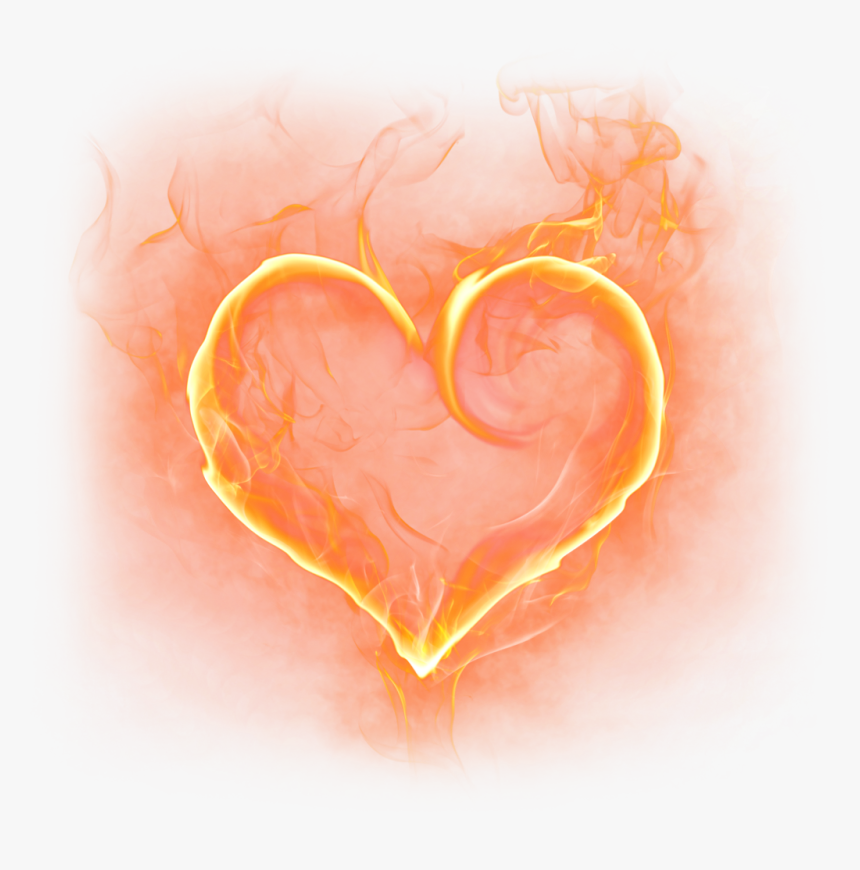 Transparent Fire Heart Png, Png Download