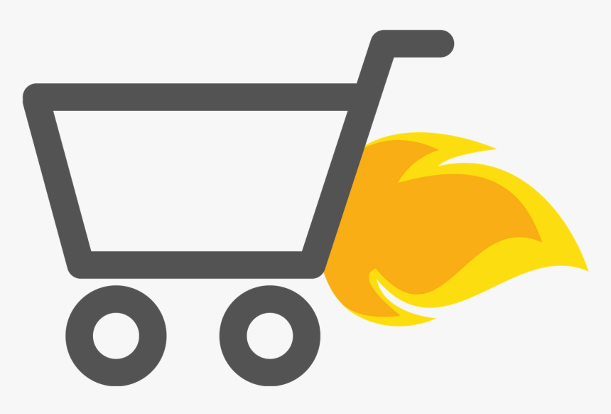 Transparent Shopping Carts Clipart - Shopping Cart On Fire, HD Png Download