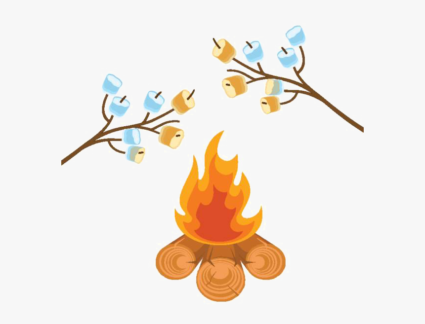 Bonfire Png Clipart - Cartoon Roasting Marshmallows, Transparent Png