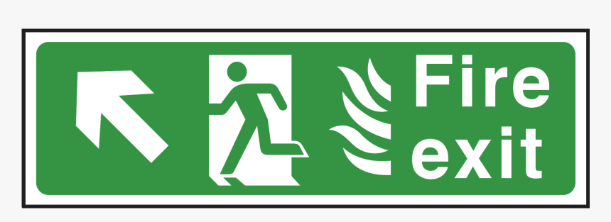 Arrow Up Left - Fire Emergency And Evacuation Plan, HD Png Download