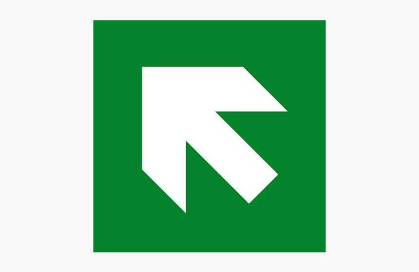 Arrow Up Left Sign - Safety Signages For Hospital, HD Png Download