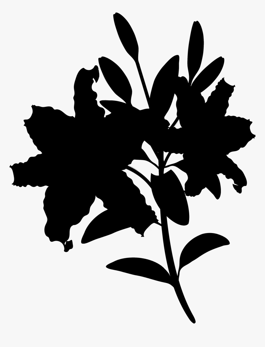 Clip Art Leaf Silhouette Plant Stem Flowering Plant - Flower, HD Png Download