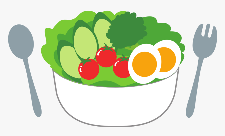Salad With Fresh Tomatoes, Cucumber And Eggs - Green Salad Clipart Png, Transparent Png