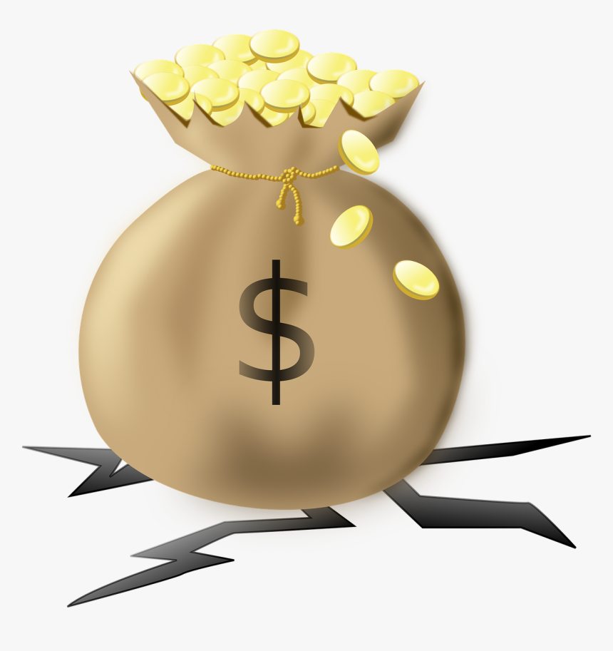 Vector Transparent Library Giving Money Clipart - Clip Art Money Bag, HD Png Download