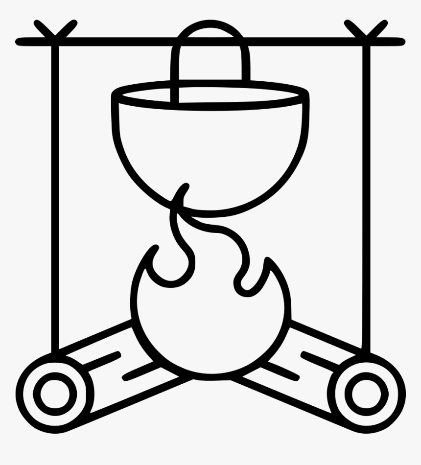 Fire Bonfire Campfire - Camp Cooking Clip Art, HD Png Download