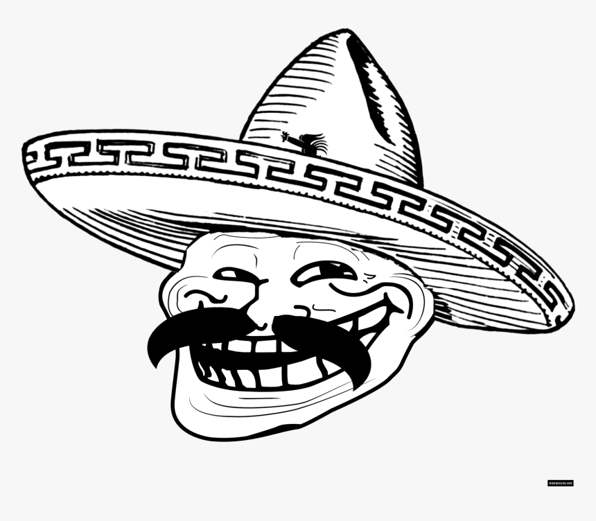 Mexican Troll Memes Of Pinterest - Troll Face Png, Transparent Png