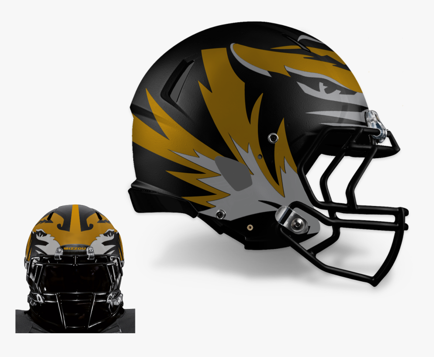 Transparent Black Football Helmet Png - Mizzou Tigers Football Helmet, Png Download
