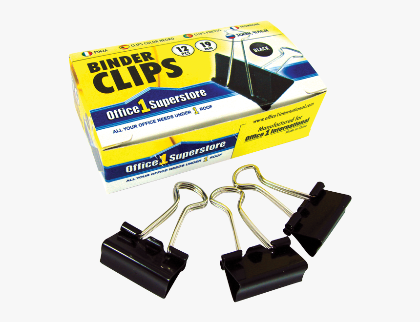 Binder Clips With Box, HD Png Download