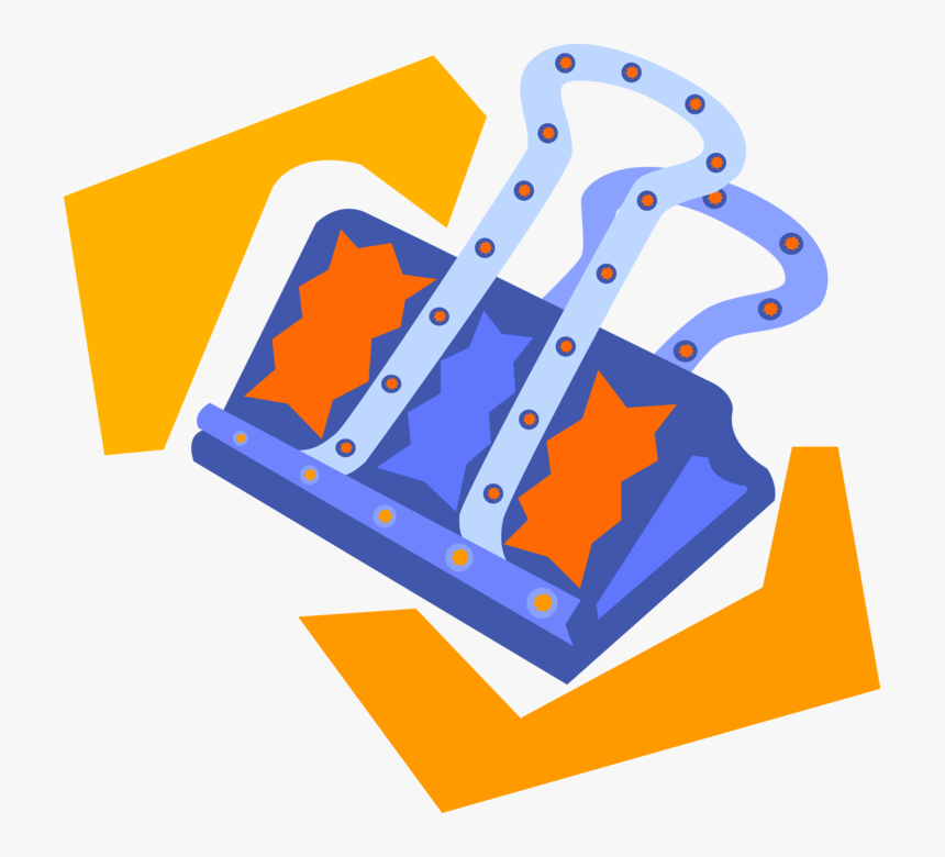 Vector Illustration Of Strong Metal Bulldog Binder, HD Png Download