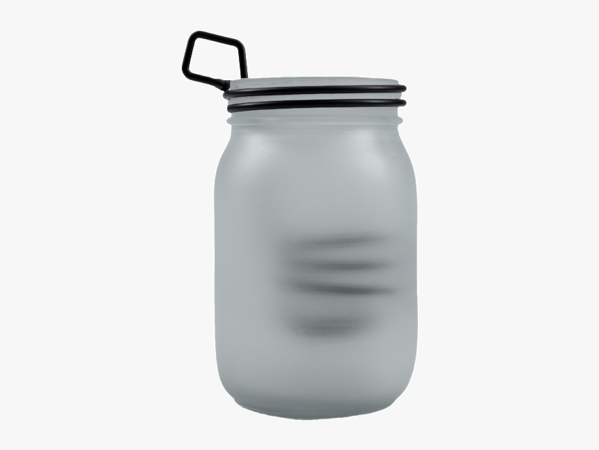 Frosted Mason Jar With Wire Stem - Lid, HD Png Download