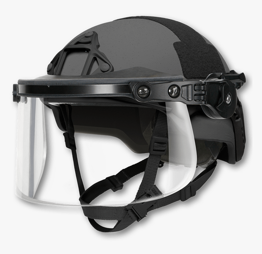 Black Football Helmet Vector Transparent - Ops Core Ballistic Face Shield, HD Png Download
