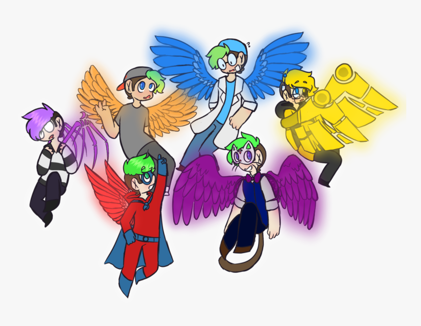 “ Septiscape Egos With Wings - Cartoon, HD Png Download