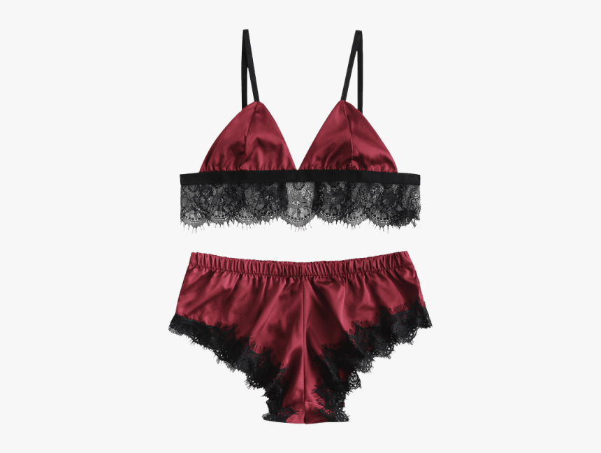 Lingerie De Renda Cor Vinho, HD Png Download