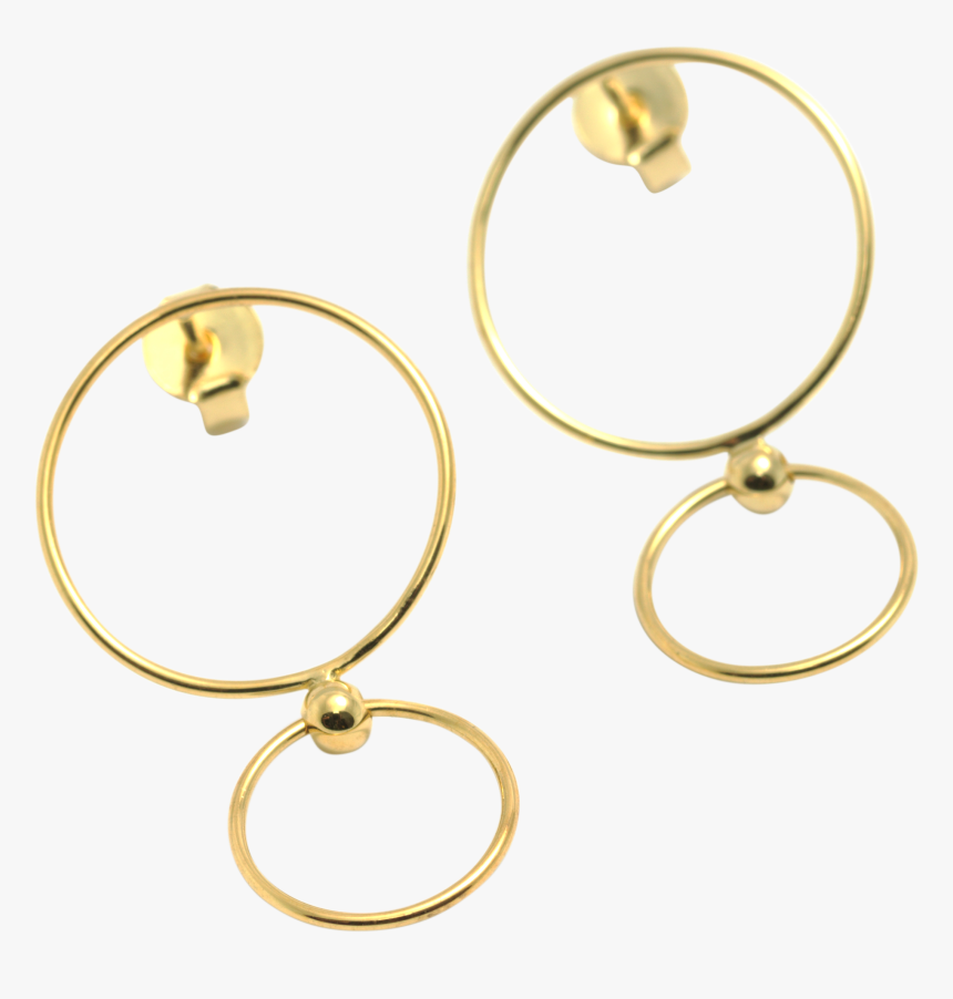 Thin Double Circle - Earrings, HD Png Download