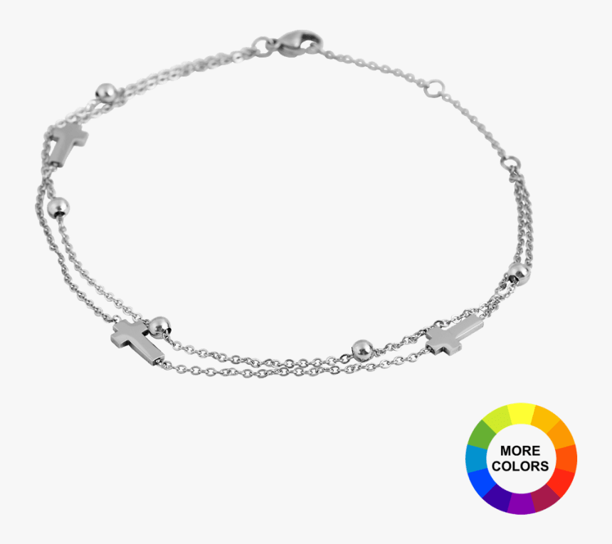 Double Row Ankle Bracelet - Ankle Bracelet Png, Transparent Png