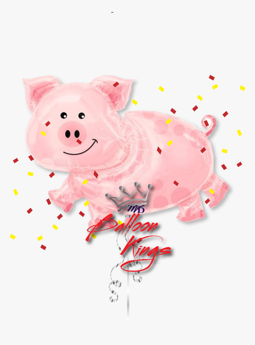 Pig - Pig With Balloon Png, Transparent Png
