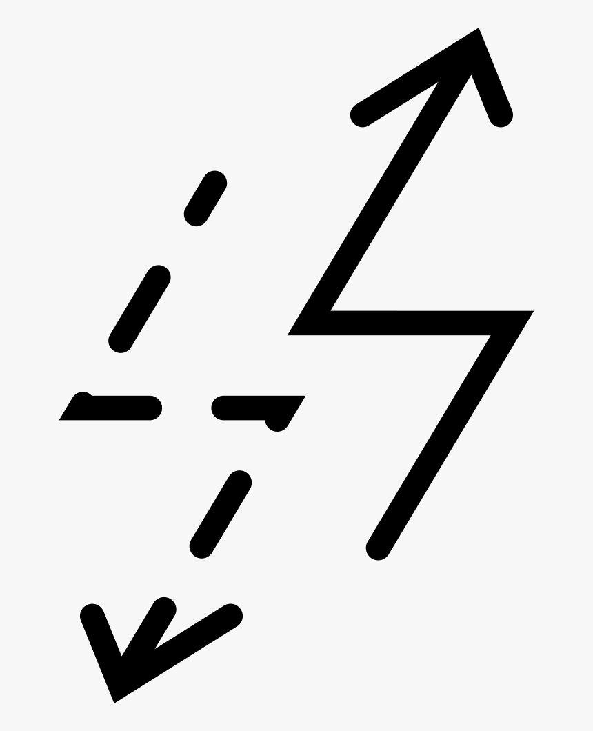 Up Arrow And Dotted Down Arrow - Flechas Entre Puntos Png, Transparent Png