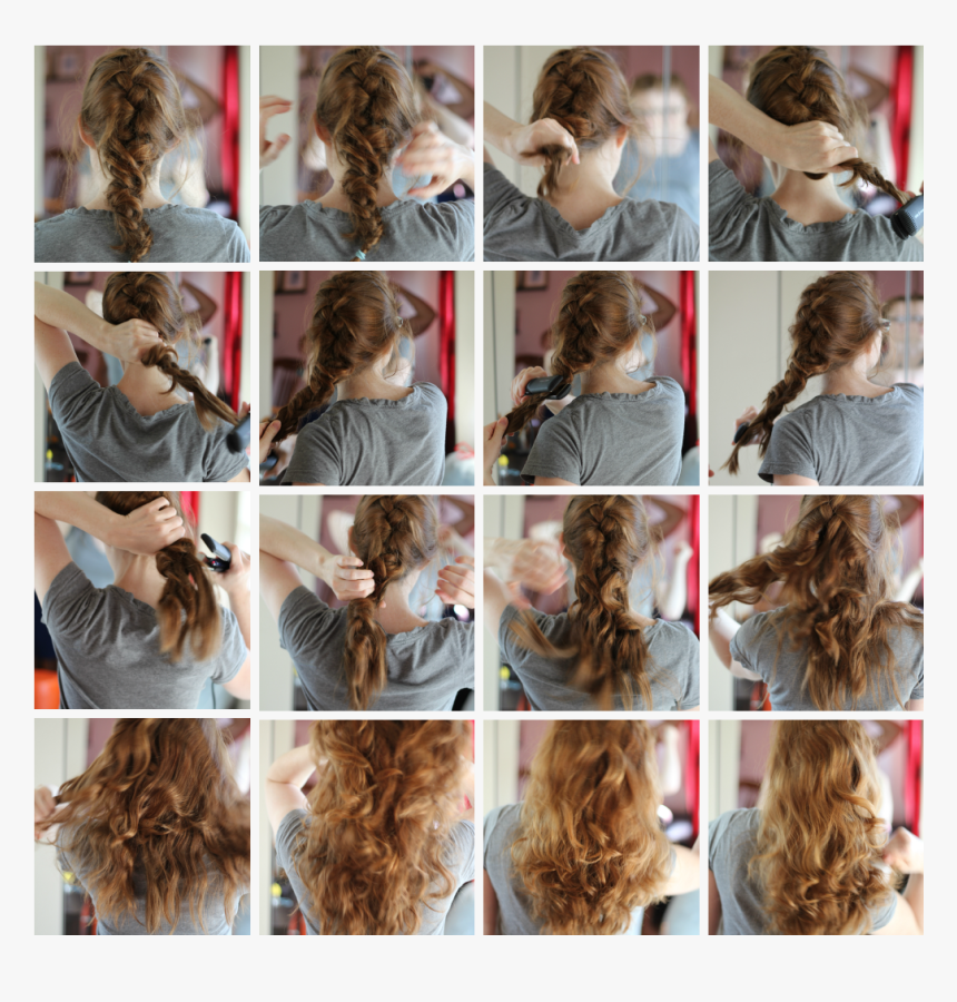 Braid Hair Then Flat Iron , Png Download - Mermaid Hair Do, Transparent Png